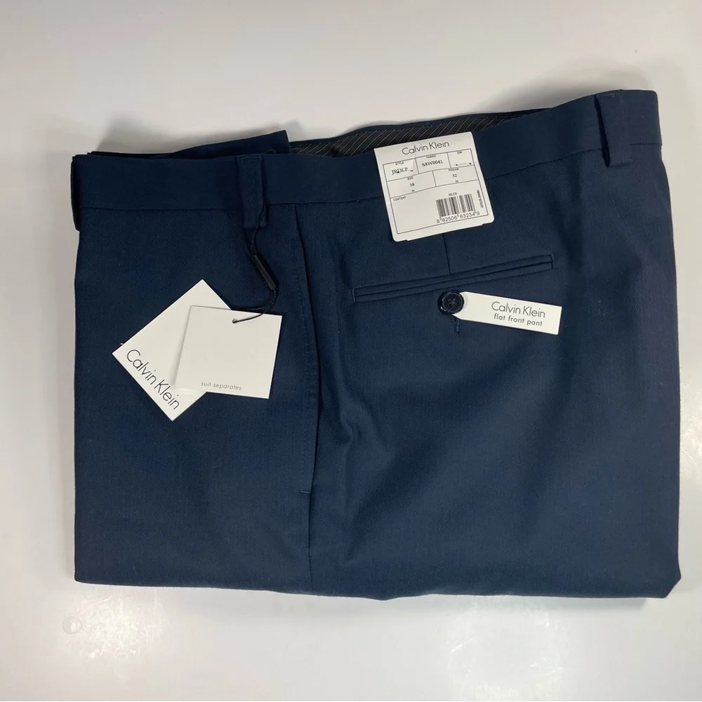Calvin Klein Flat‎ Front Pant Suit Separates 38x32 Style JRDLP Fabric S8W0041